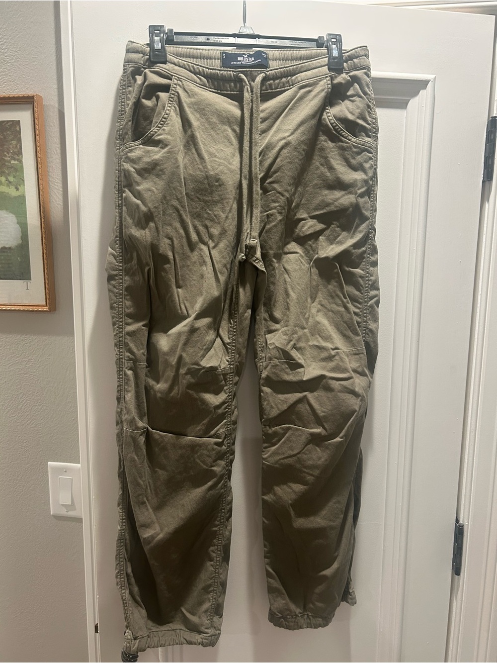 Hollister Olive Green Drawstring Jogger Pants